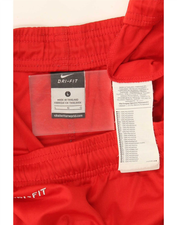 Ανδρικό αθλητικό σορτς Nike Dri Fit με μεγάλο κόκκινο πολυεστέρα