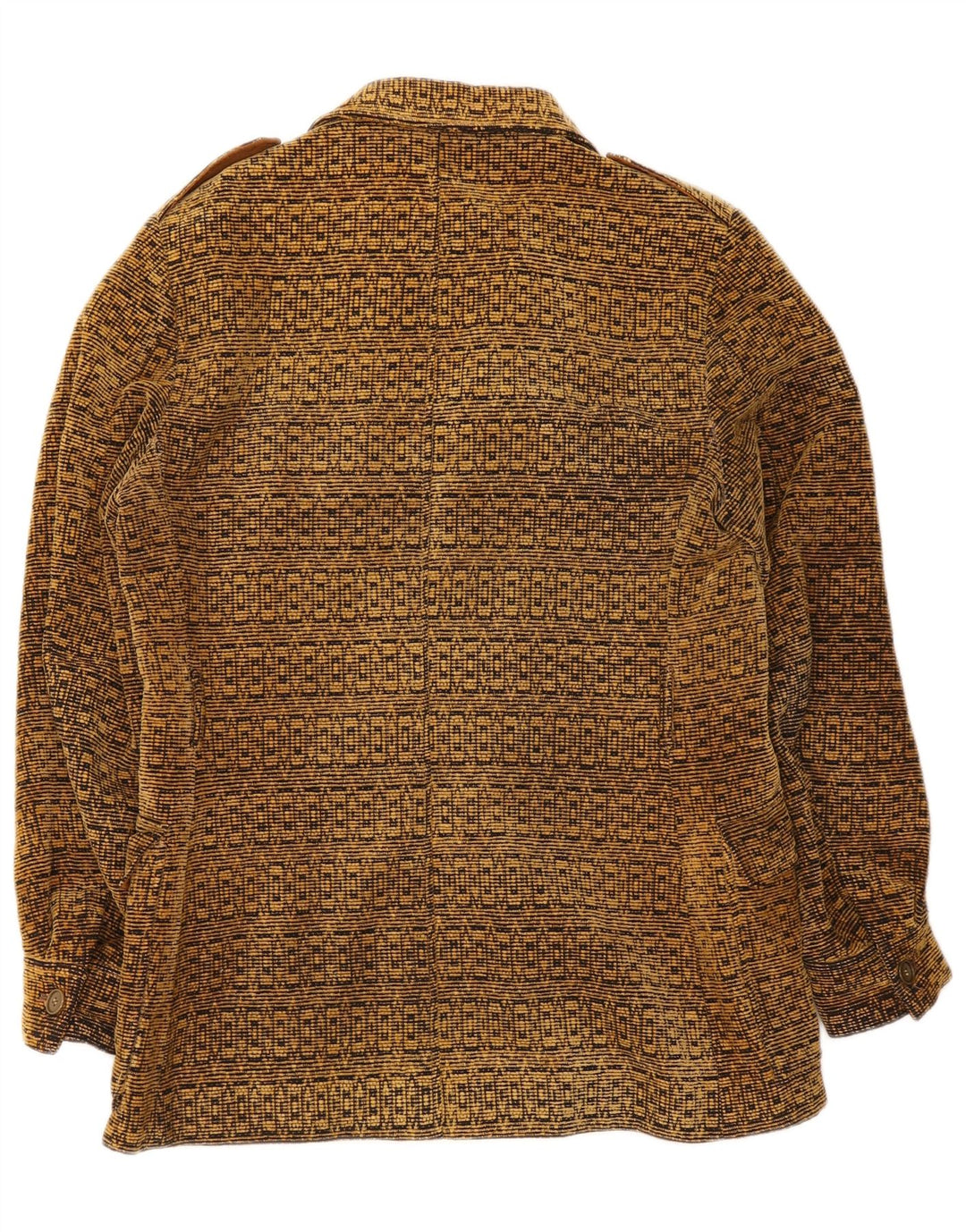 Vintage Ανδρικό Military Jacket UK 38 Medium Beige Geometric