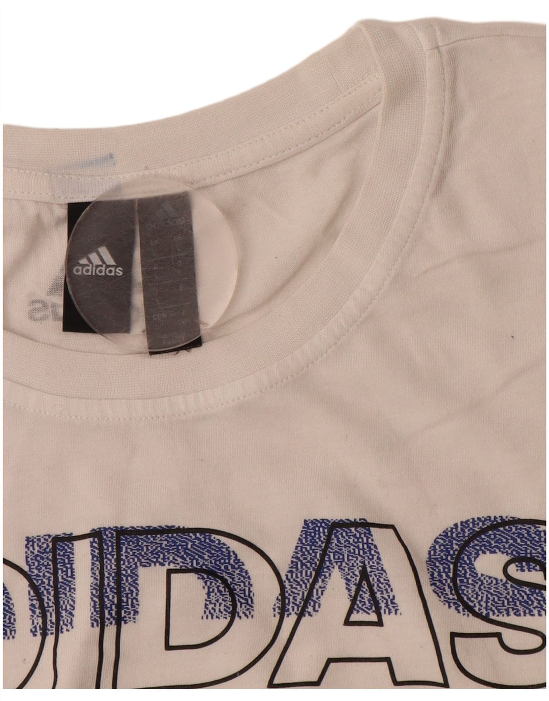 Ανδρικό γραφικό T-Shirt Adidas Top μεγάλο λευκό βαμβακερό