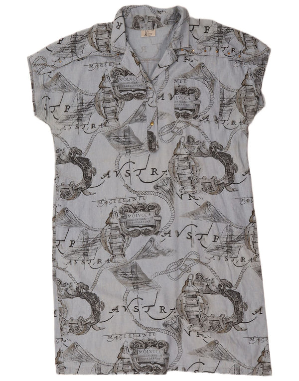 Romy Γυναικείο Φόρεμα Graphic Shift IT 54 3XL Μπλε