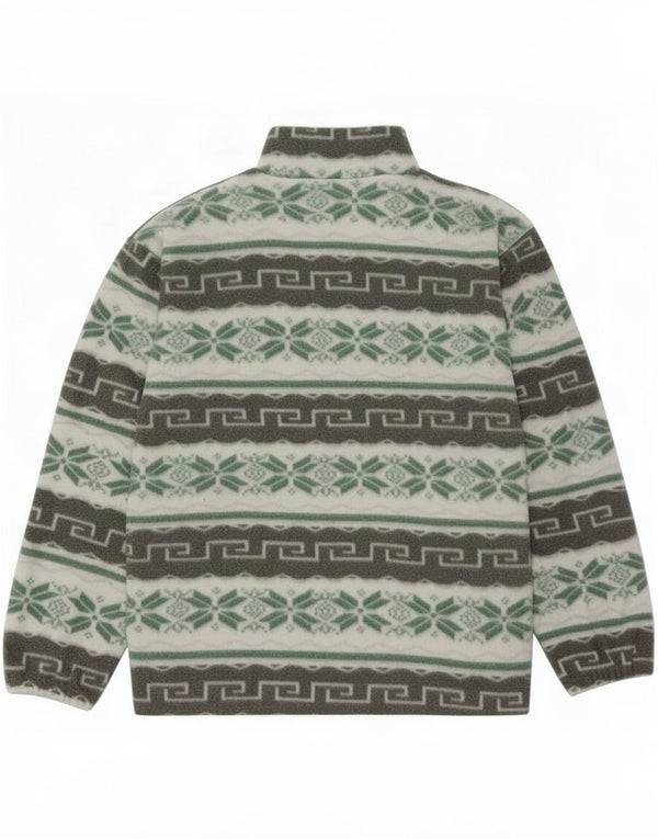 Vintage Ανδρικό Fleece Jacket UK 42 XL Grey Fair Isle