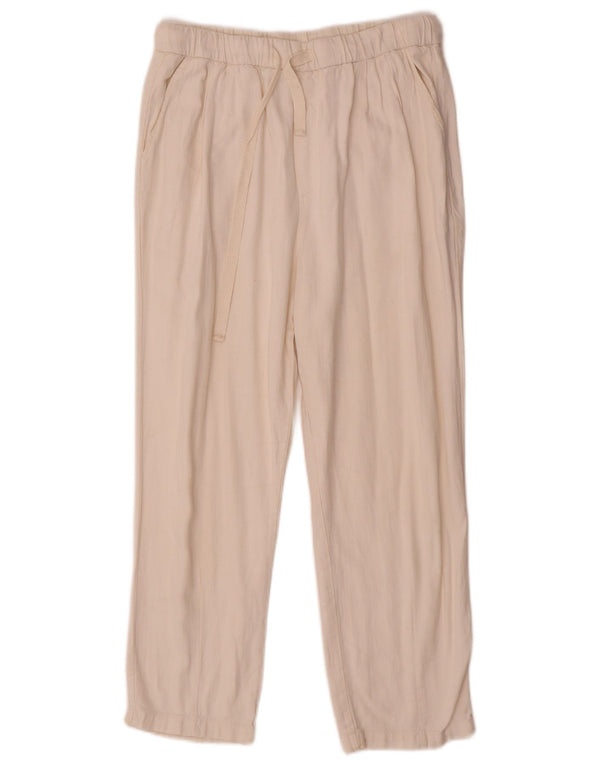 Zara Γυναικείο Παντελόνι με Καρφωτό Cropped Small W26 L23 Beige