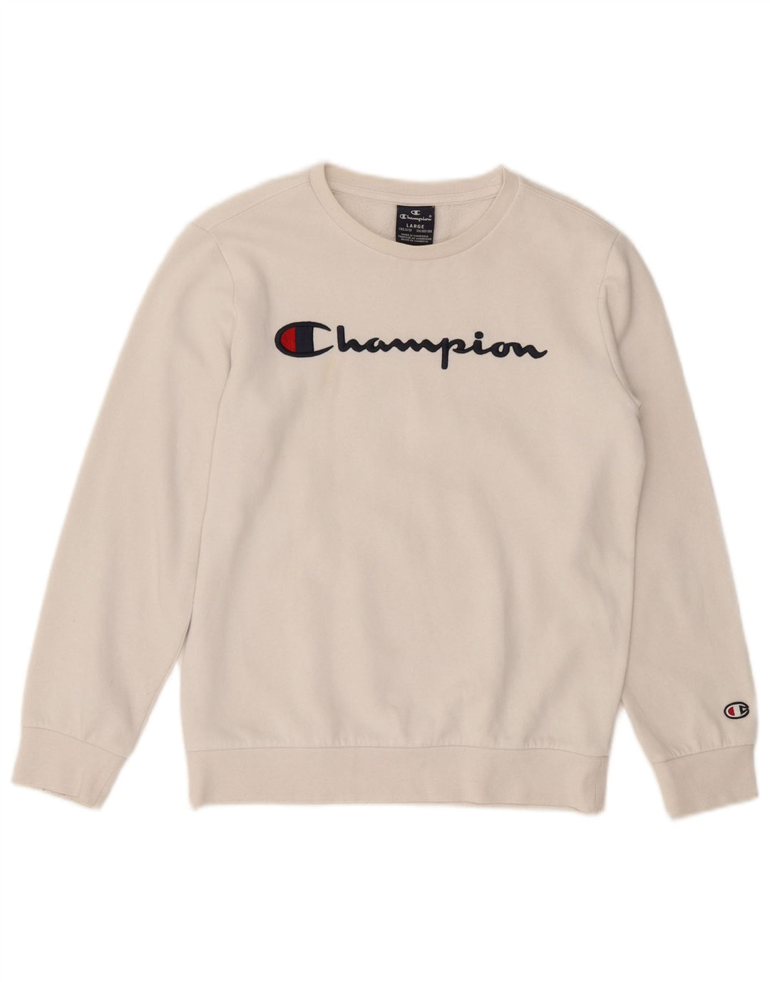 CHAMPION Γραφικό Φούτερ για Αγόρια Jumper 11-12 ετών Μεγάλο Λευκό