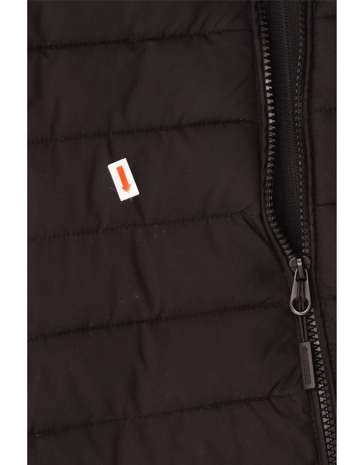 Superdry Ανδρικό μπουφάν με κουκούλα με επένδυση από μεγάλο μαύρο πολυεστέρα