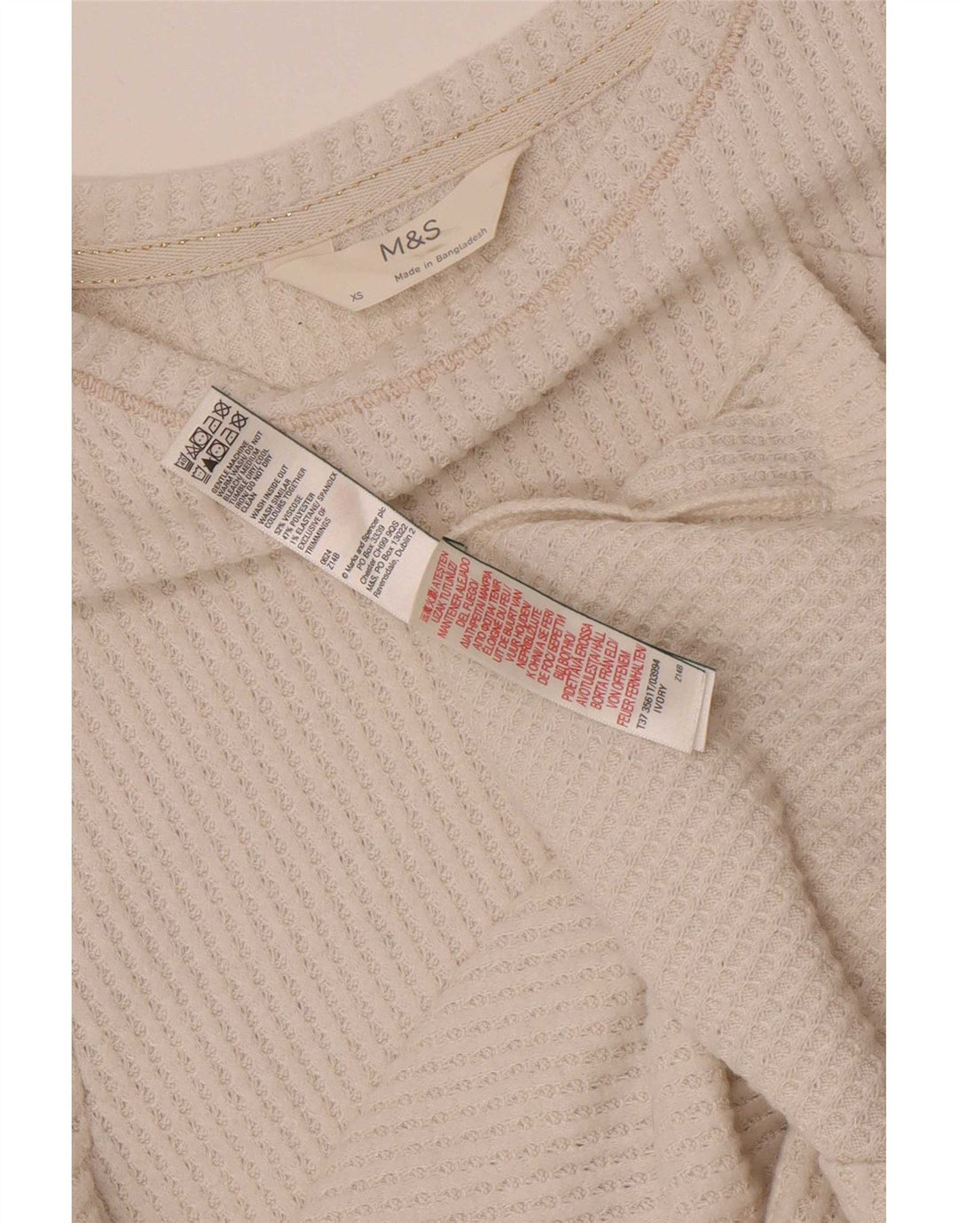 Γυναικεία μπλούζα Marks & Spencer Top UK 6 XS White Viscose