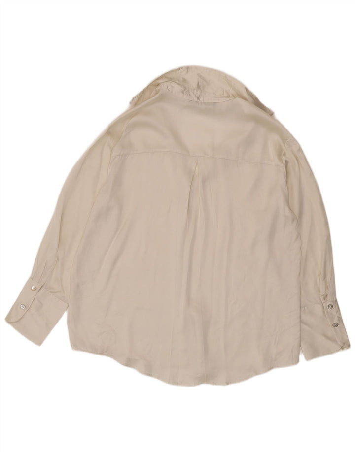 Zara Γυναικείο πουκάμισο Oversized Μπλούζα UK 14 Medium White