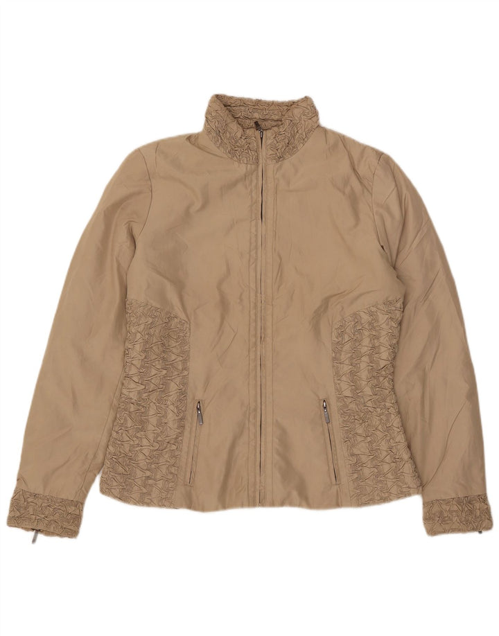 Zara Γυναικείο Bomber Jacket UK 14 Medium Beige