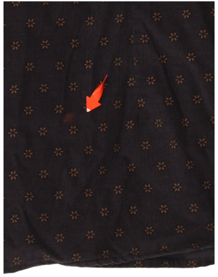 TED BAKER Ανδρικό κοτλέ πουκάμισο νούμερο 6 2XL Navy Blue Floral Βαμβακερό