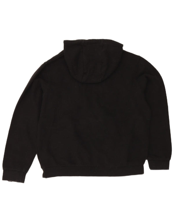 Ellesse Γυναικείο γραφικό υπερμεγέθου Hoodie Jumper UK 16 μεγάλο μαύρο βαμβακερό