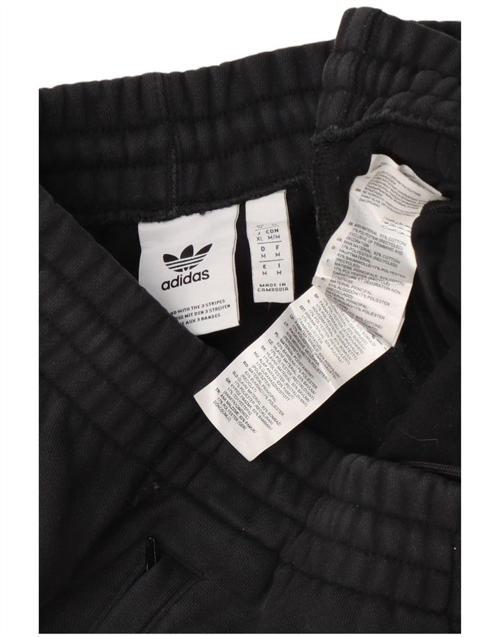 Ανδρική φόρμα Adidas Παντελόνι Joggers Μεσαίο μαύρο βαμβακερό