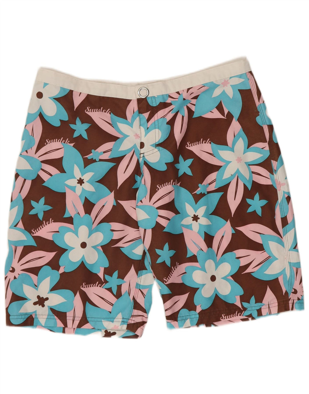 Ανδρικό σορτς κολύμβησης Sundek σε μεσαίο καφέ Floral Polyester