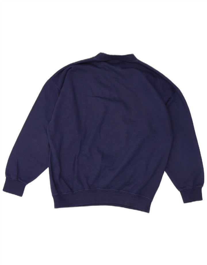 Acorn Γυναικεία γραφικά υπερμεγέθη φούτερ Jumper UK 10 Small Navy Blue