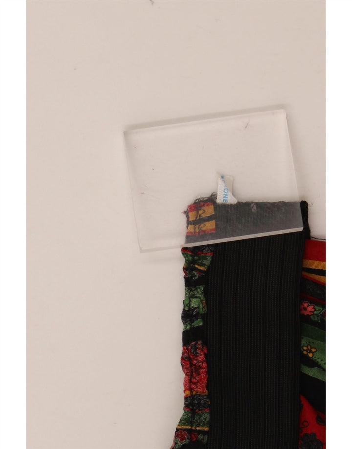 VINTAGE Γυναικεία ψηλόμεση A-Line φούστα W24 XS Πολύχρωμη φλοράλ βαμβακερή