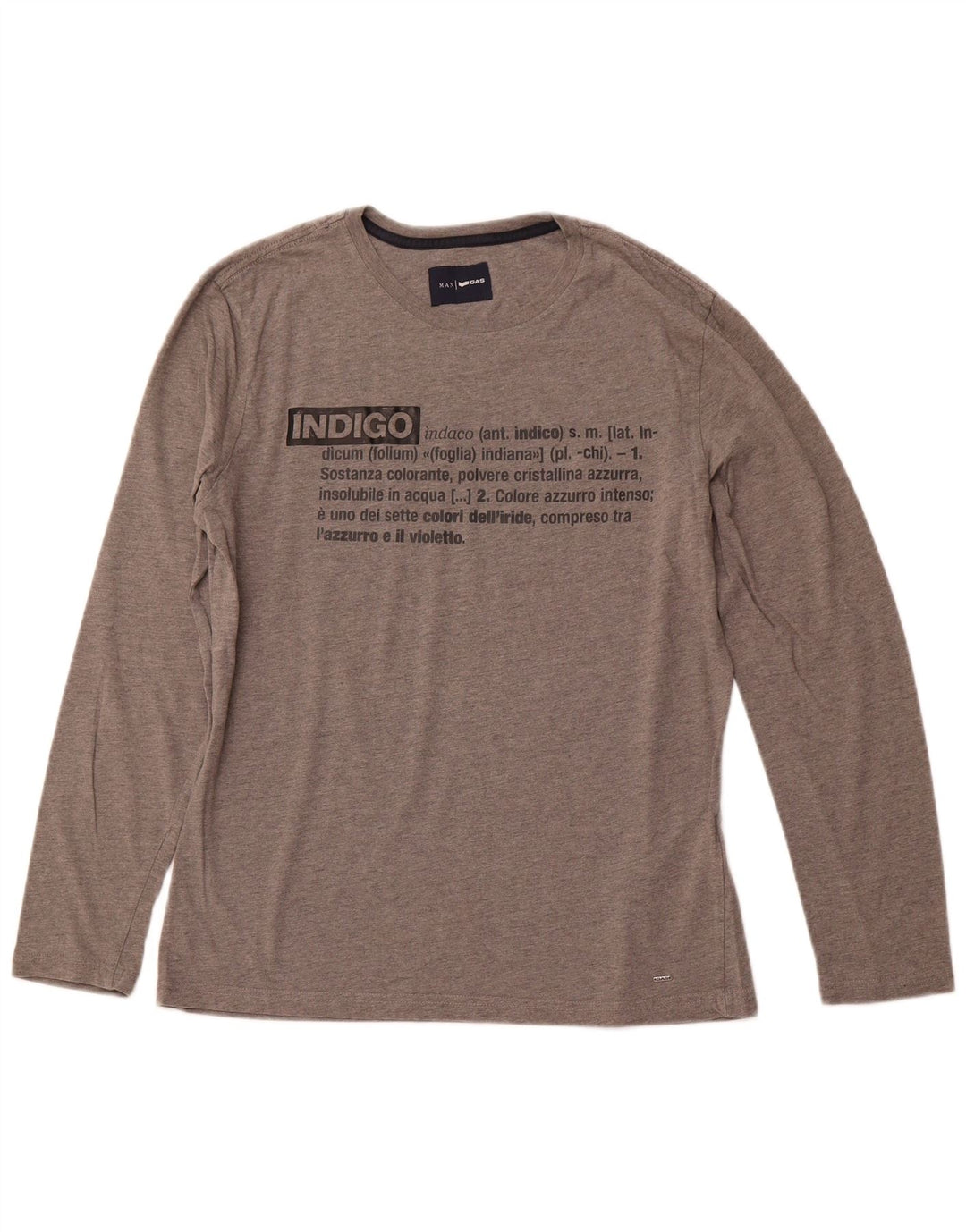 Ανδρικό γραφικό τοπ GAS Μακρυμάνικο μεγάλο γκρι βαμβακερό