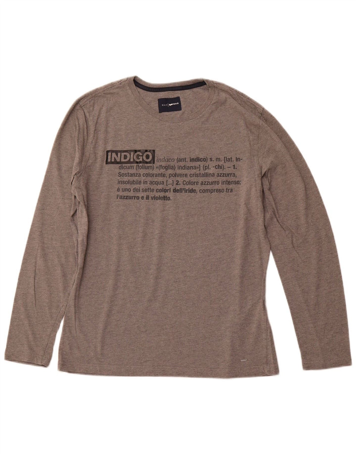 Ανδρικό γραφικό τοπ GAS Μακρυμάνικο μεγάλο γκρι βαμβακερό