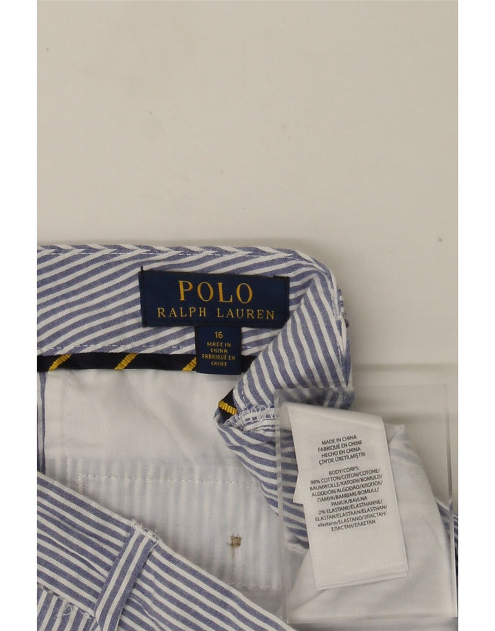 POLO RALPH LAUREN Αγόρια Chino σορτς 15-16 ετών W28 Navy Blue Pinstripe