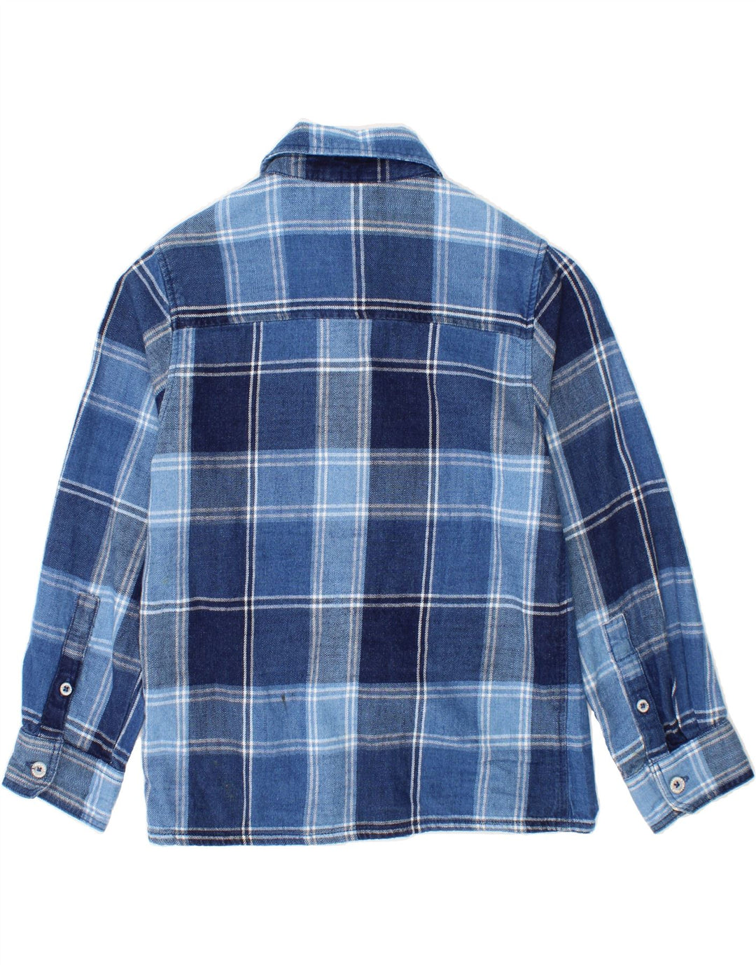 TIMBERLAND Boys Flannel Shirt 4-5 Years Navy Blue Check Cotton Vintage Timberland and Second-Hand Timberland from Messina Hembry 