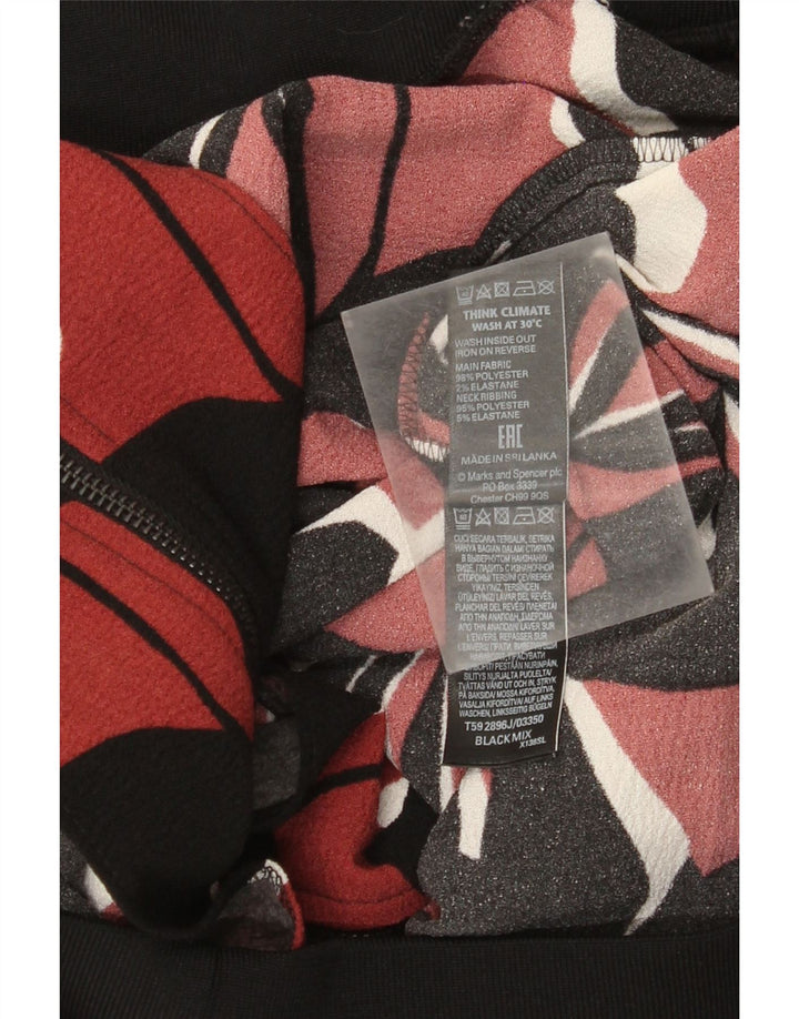 Marks & Spencer Γυναικείο Bomber Jacket UK 12 Medium Black Floral Polyester