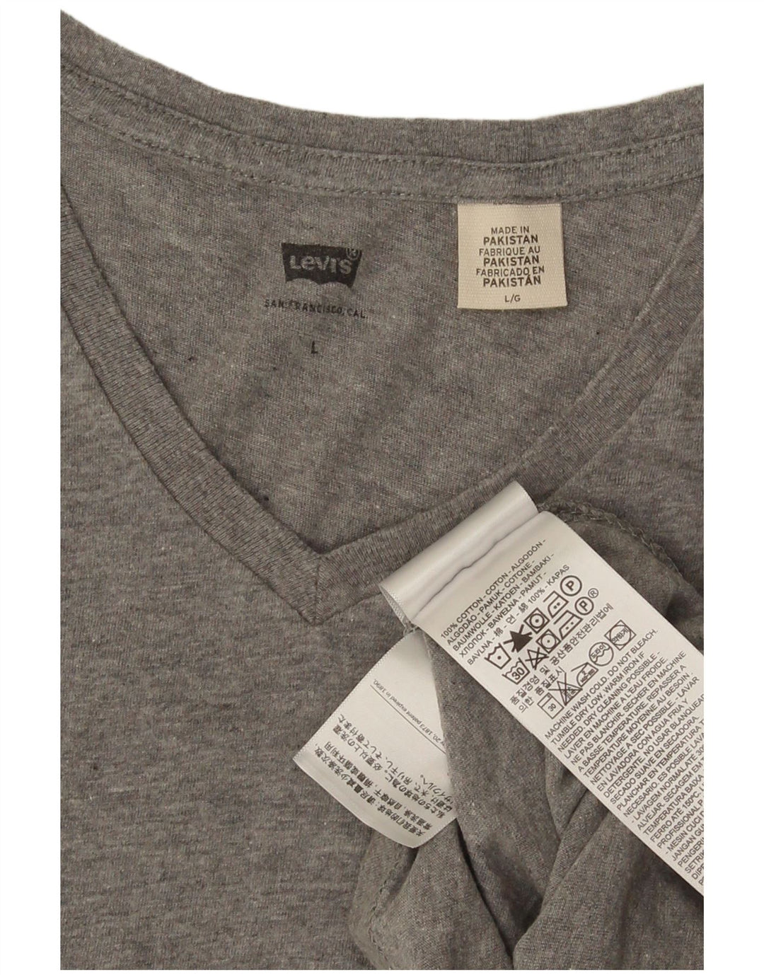 Ανδρικό T-Shirt Levi's Top Large Grey Flecked Cotton