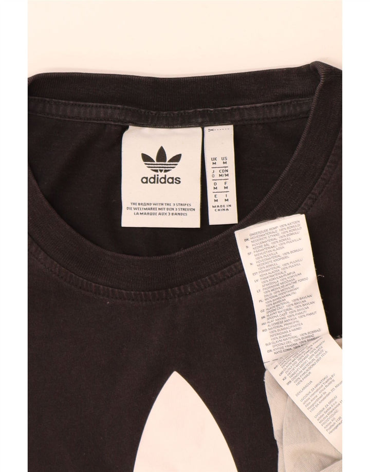 Ανδρικό γραφικό T-Shirt Adidas Top Μεσαίο μαύρο βαμβακερό καμουφλάζ