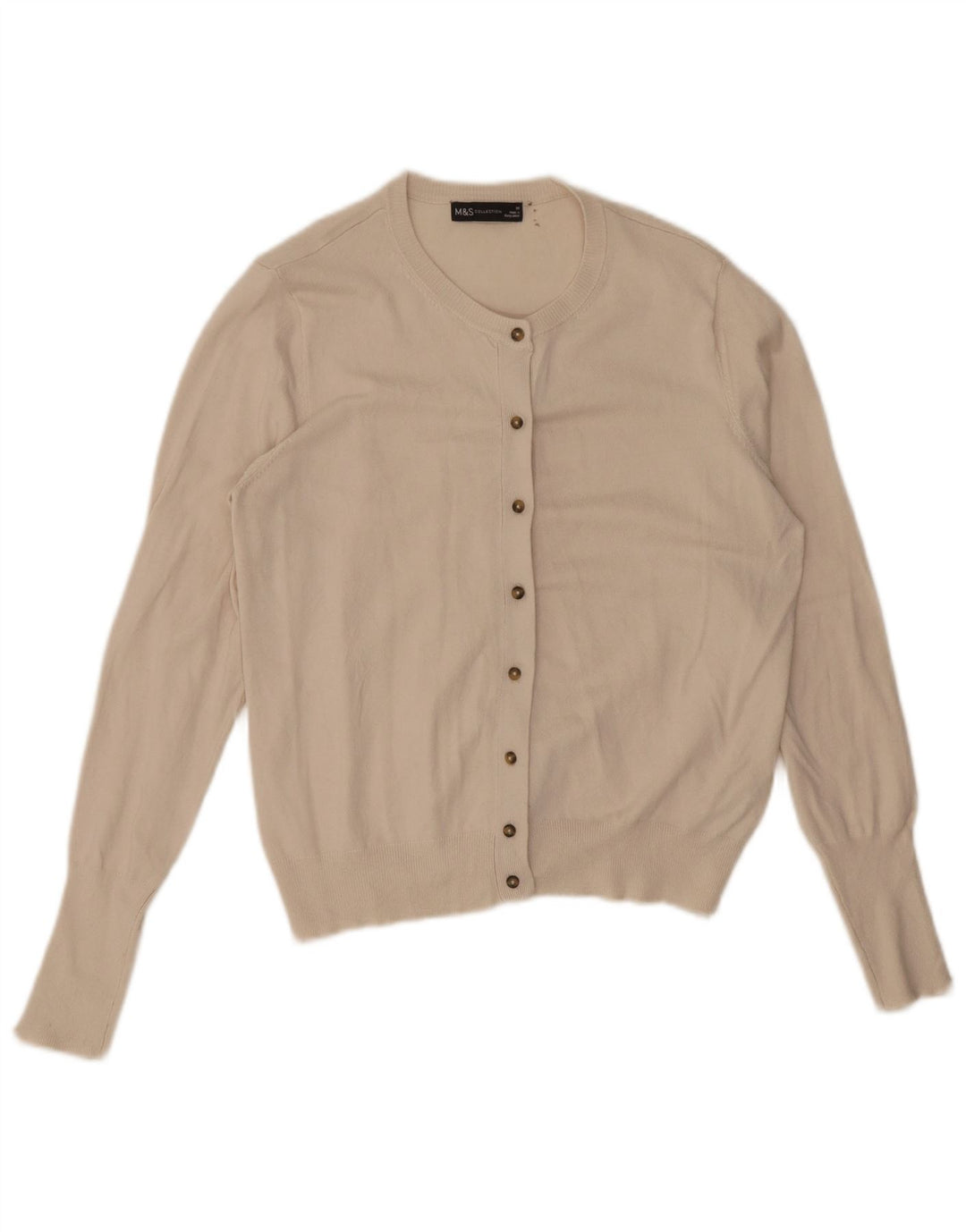 Marks & Spencer Γυναικεία ζακέτα πουλόβερ UK 14 Medium Off White Viscose
