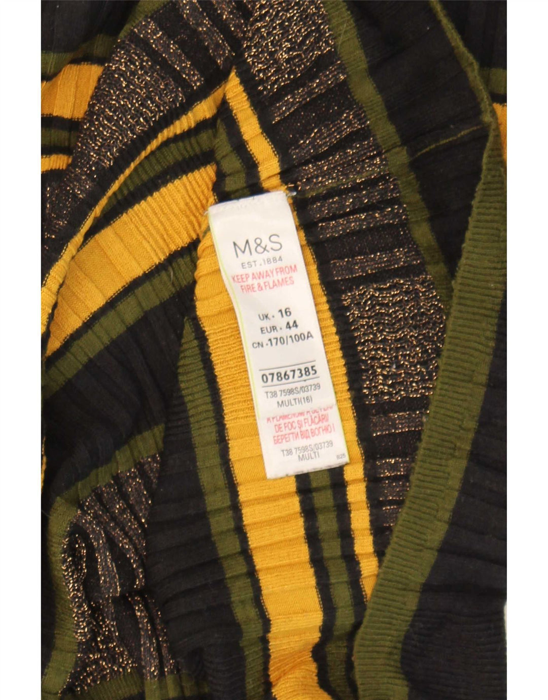 Marks & Spencer Γυναικείο πουλόβερ με λαιμόκαυστο UK 16 μεγάλο πολύχρωμο