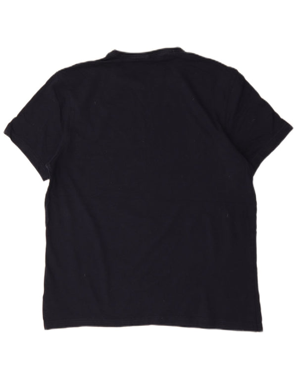 Jack Wills Ανδρικό μπλουζάκι Classic Fit Top Large Navy Blue από βαμβάκι