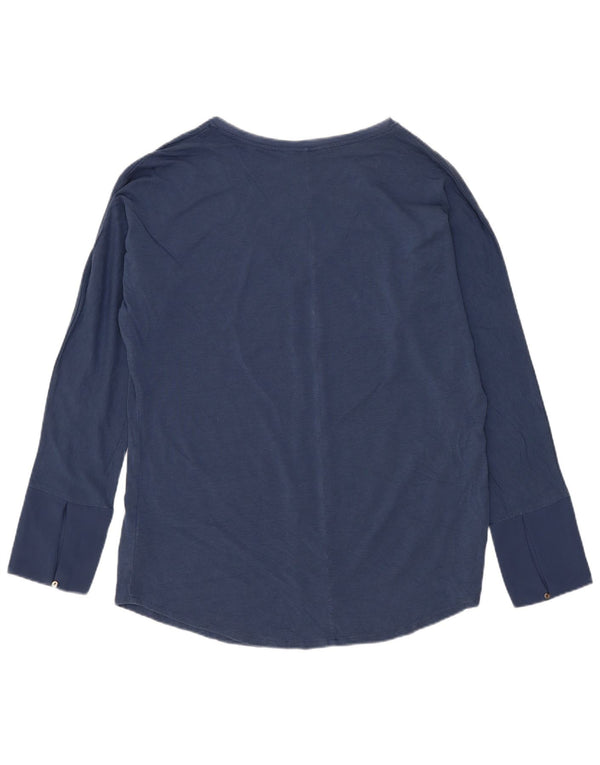 Massimo Dutti Γυναικείο μακρυμάνικο UK 16 Large Navy Blue Polyester