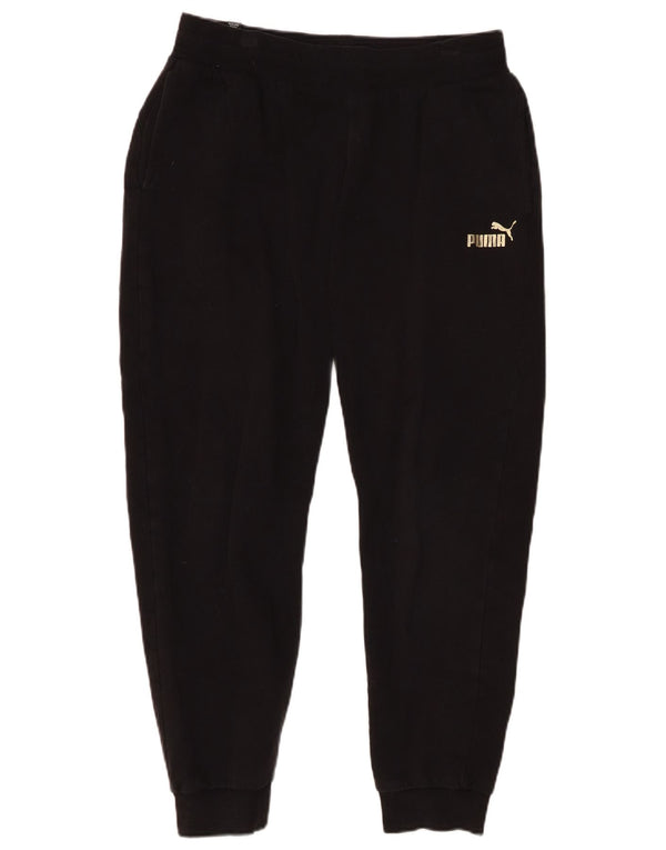PUMA Womens Tracksuit Trousers Joggers UK 14 Medium  Black Cotton