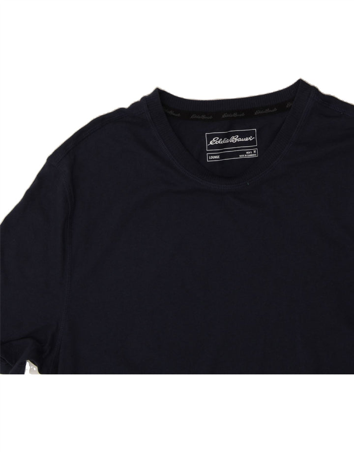 EDDIE BAUER Mens T-Shirt Top Medium Navy Blue Cotton Vintage Eddie Bauer and Second-Hand Eddie Bauer from Messina Hembry 