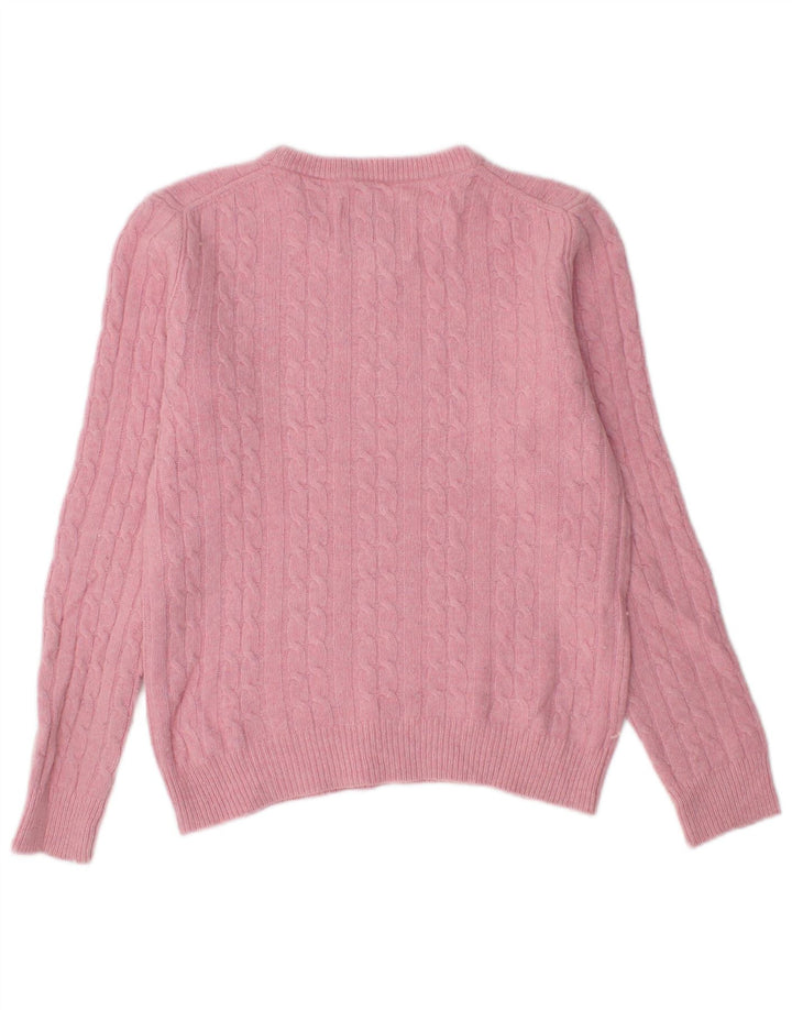 Jack Wills Γυναικείο πουλόβερ με λαιμόκοψη UK 10 Small Pink