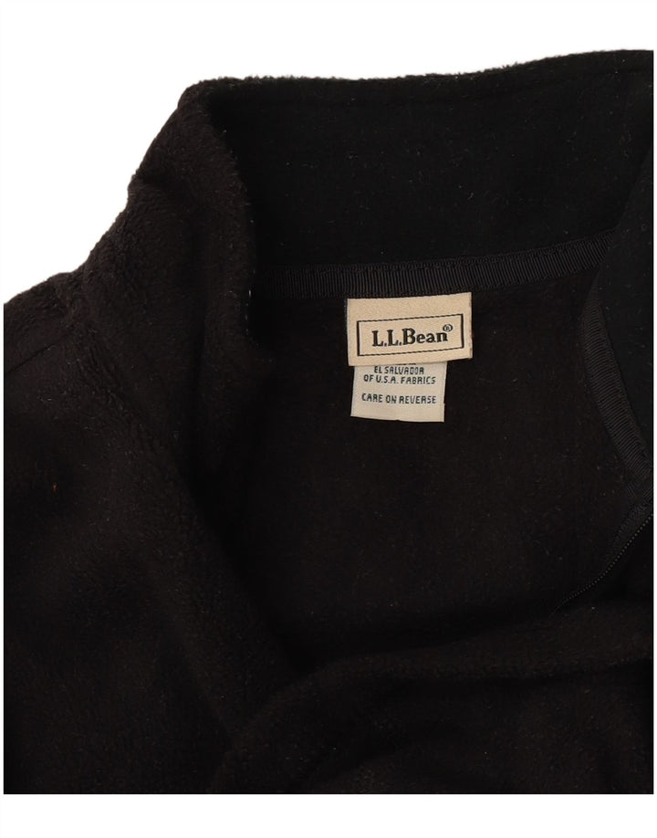 Γυναικείο φερμουάρ L.L.Bean Fleece Jumper UK 10 Small Black Polyester