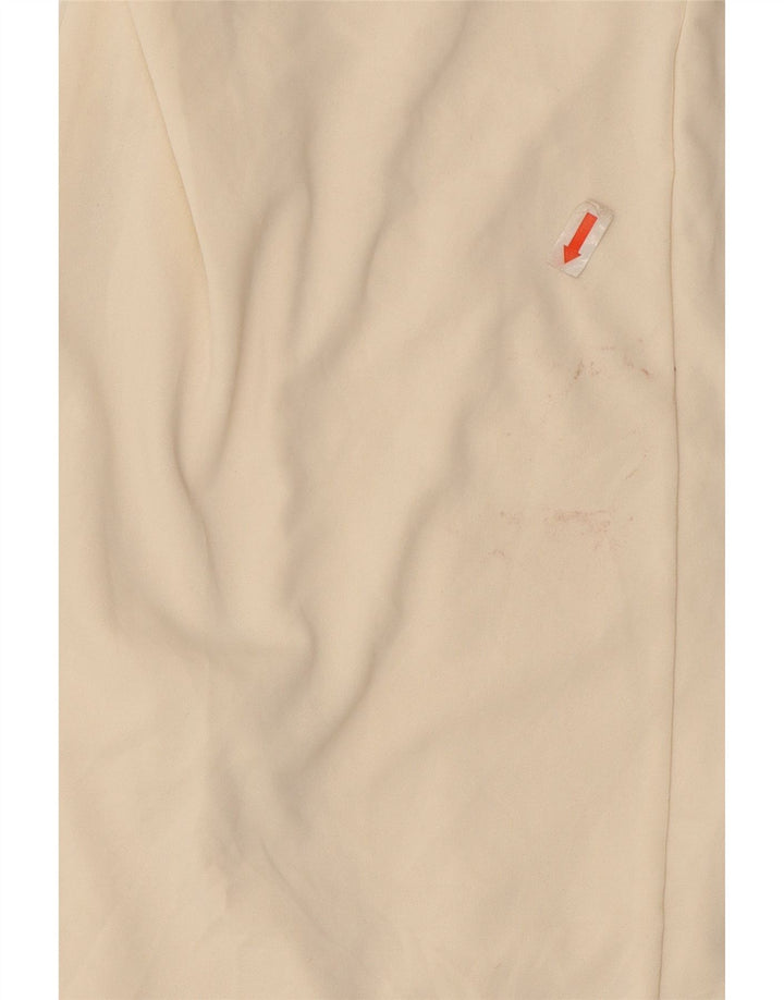 Zara Γυναικείο Αμάνικο Φόρεμα UK 12 Medium Off White Polyester