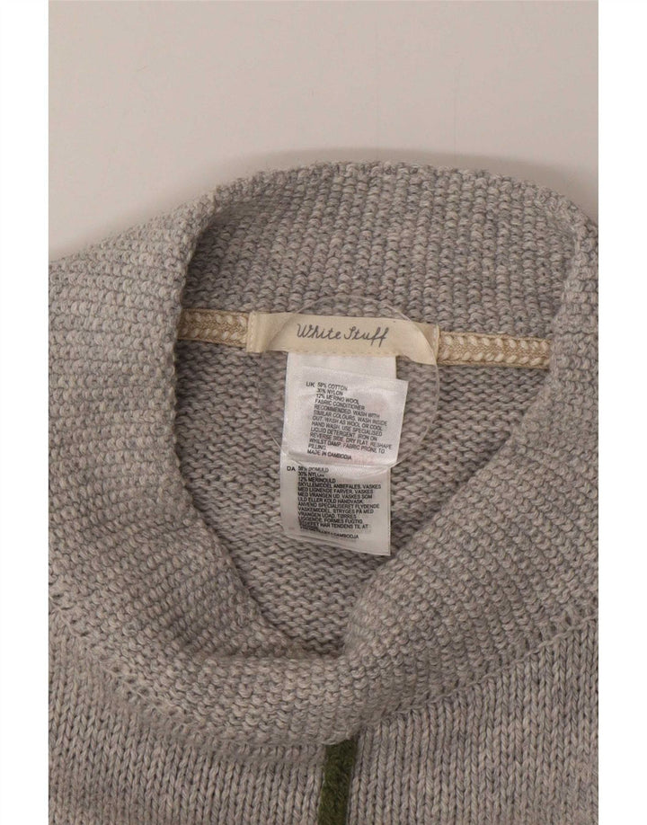 White Stuff Γυναικείο Poncho Jumper One Size Γκρι βαμβακερό