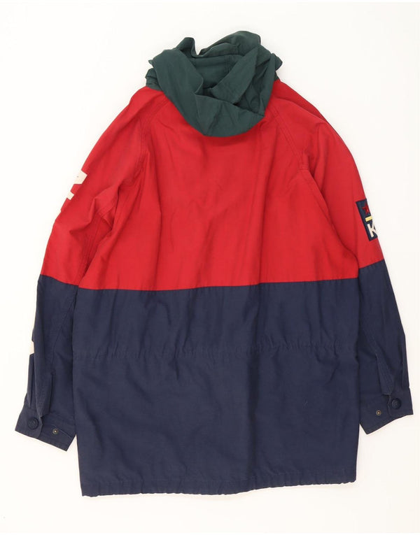 Ανδρικό γραφικό αδιάβροχο με κουκούλα Nautica UK 38 Medium Navy Blue Colorblock
