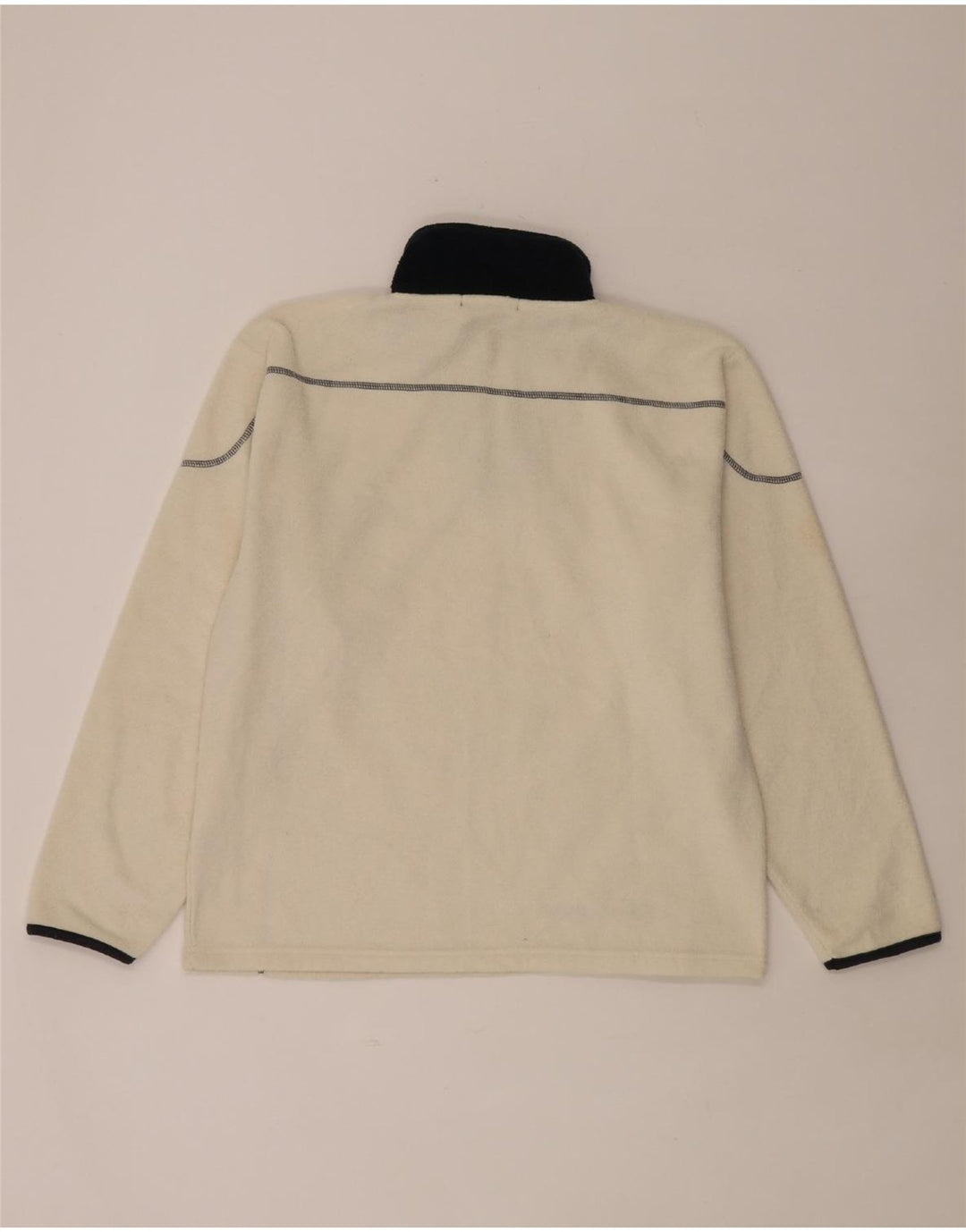 Iceberg ανδρικό φερμουάρ Fleece Jumper XL Λευκό Colourblock Πολυεστέρας