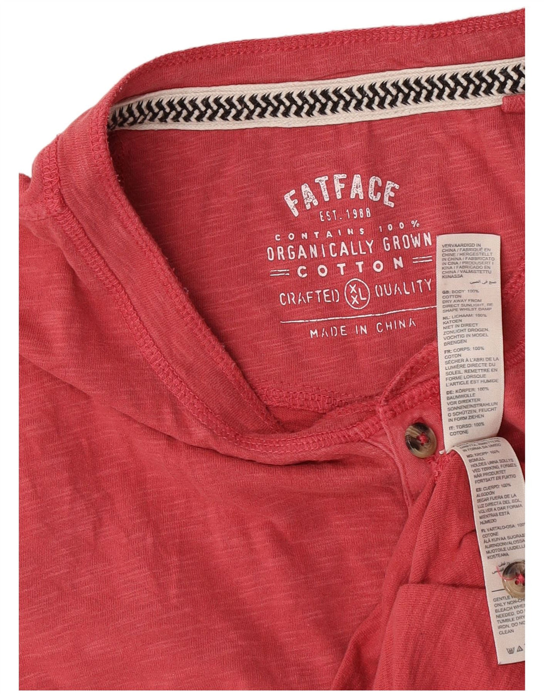Ανδρικό T-Shirt Fat Face Top 2XL κόκκινο βαμβακερό