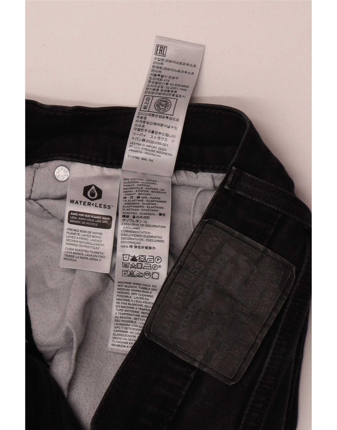 Levi's Mens 511 Slim Jeans W36 L34 Μαύρο βαμβακερό
