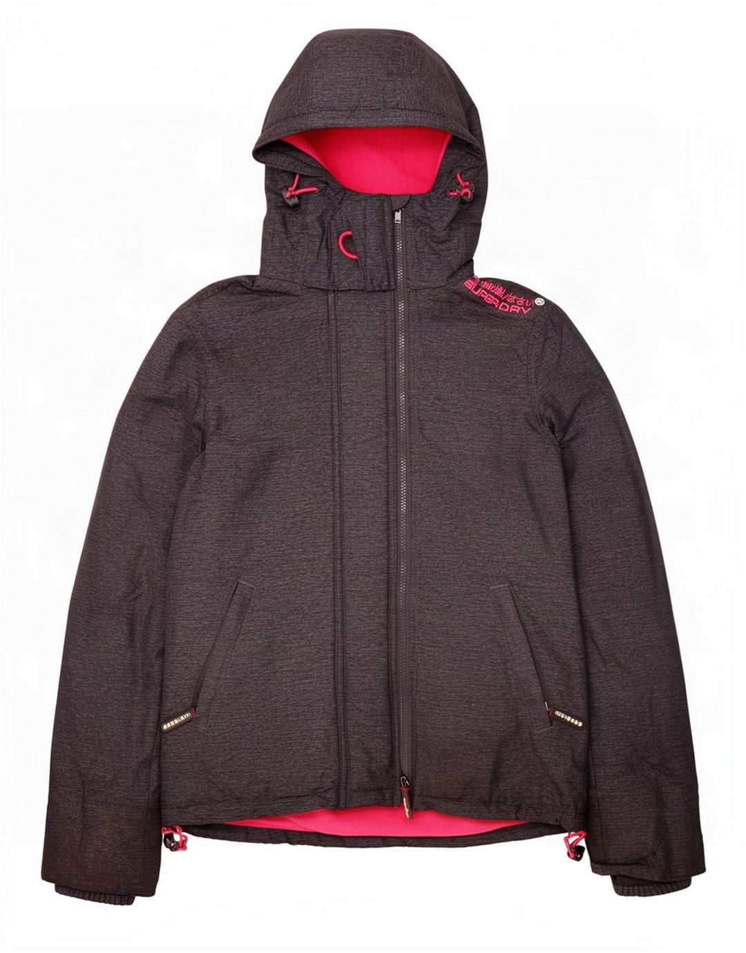 Superdry Γυναικείο Windcheater με κουκούλα Windbreaker Jacket UK 14 Medium Grey