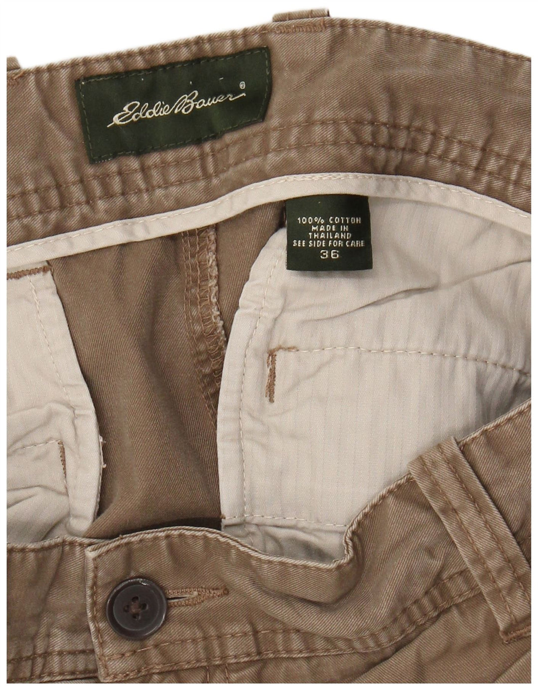 Eddie Bauer Ανδρικό σορτς Chino με καρφίτσα W36 μεγάλο καφέ βαμβακερό