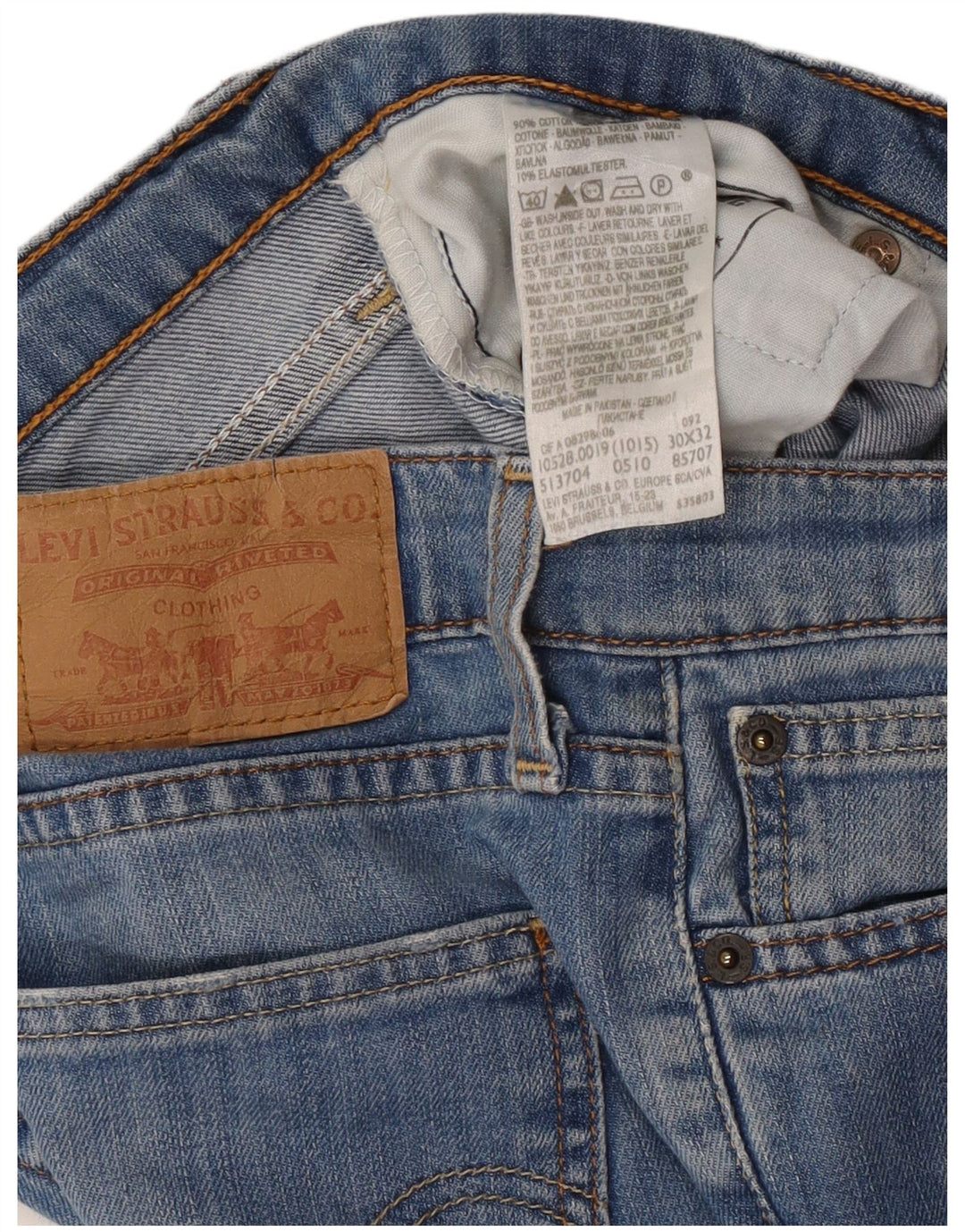 Γυναικείο τζιν Levi's Straight W30 L30 Blue Cotton