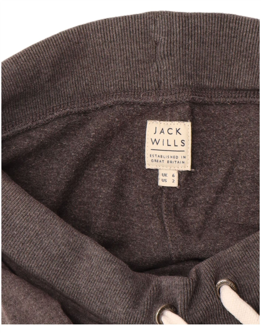 JACK WILLS Γυναικεία φόρμα αθλητικής φόρμας Graphic Crop UK 6 XS Γκρι βαμβακερό