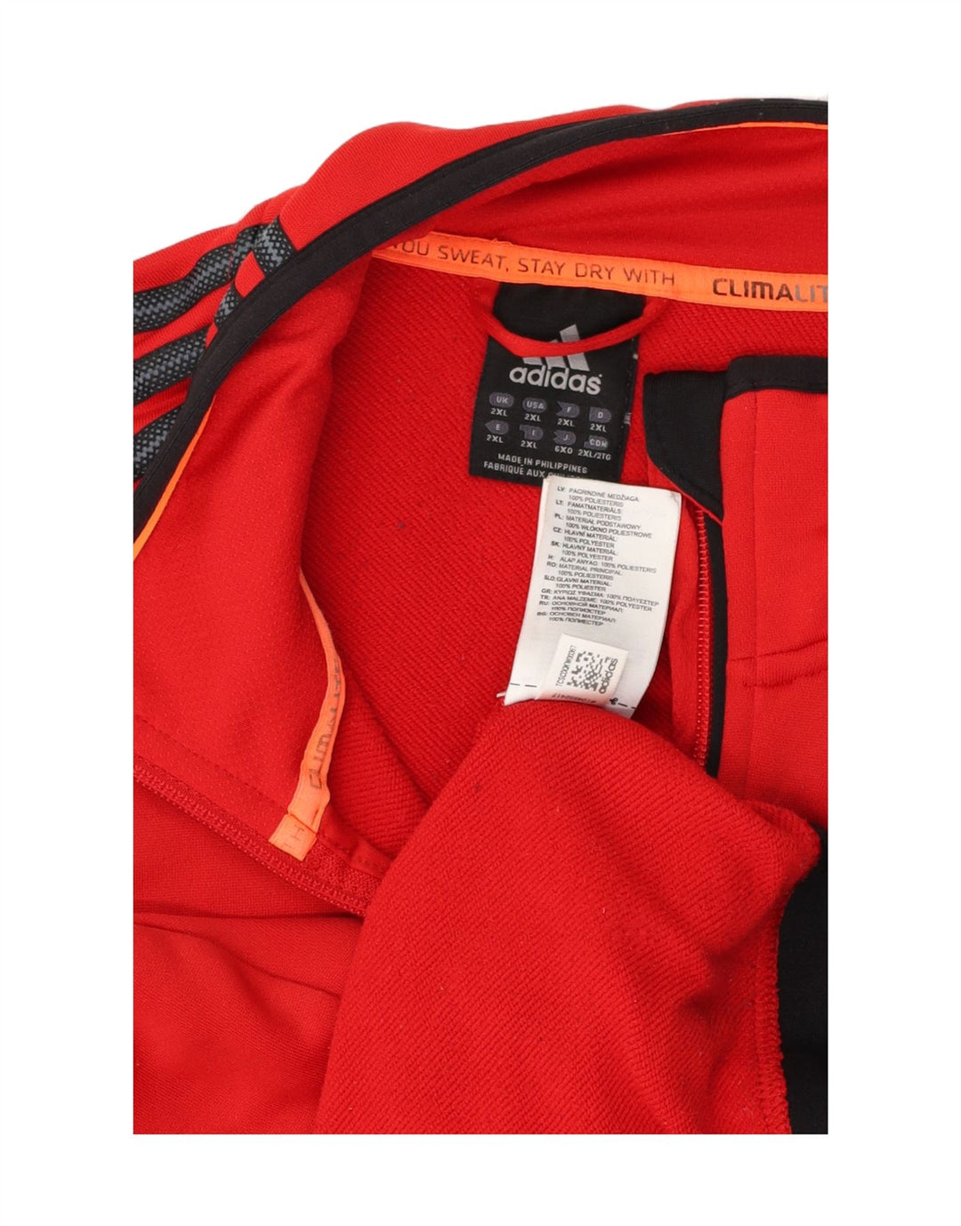 Ανδρική φόρμα Adidas Climalite Top Jacket 2XL Red Polyester