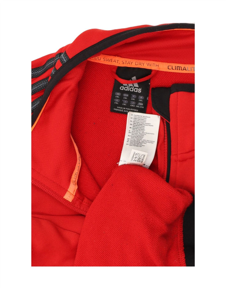 Ανδρική φόρμα Adidas Climalite Top Jacket 2XL Red Polyester