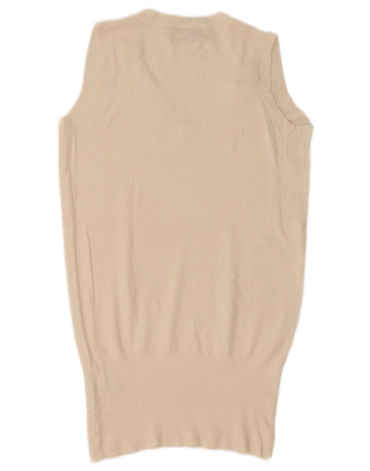 Zara Γυναικείο Γιλέκο Τοπ UK 12 Medium White Rayon