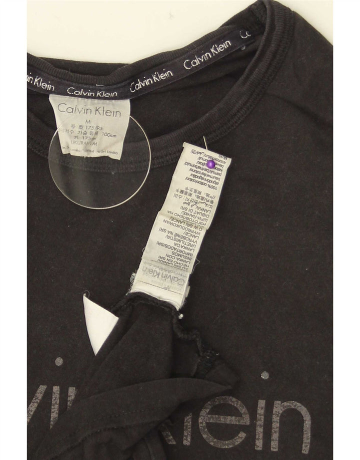 Ανδρικό γραφικό μπλουζάκι Calvin Klein Τοπ μεσαίο μαύρο βαμβακερό