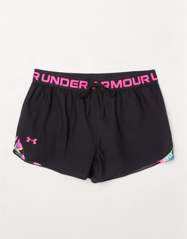 Under Armour Girls Loose Fit αθλητικό σορτς 13-14 ετών XL μαύρο καμουφλάζ