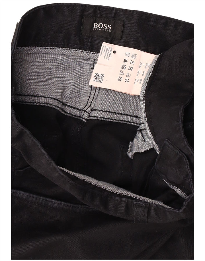Ανδρικό τζιν Hugo Boss Slim W34 L34 Μαύρο βαμβακερό