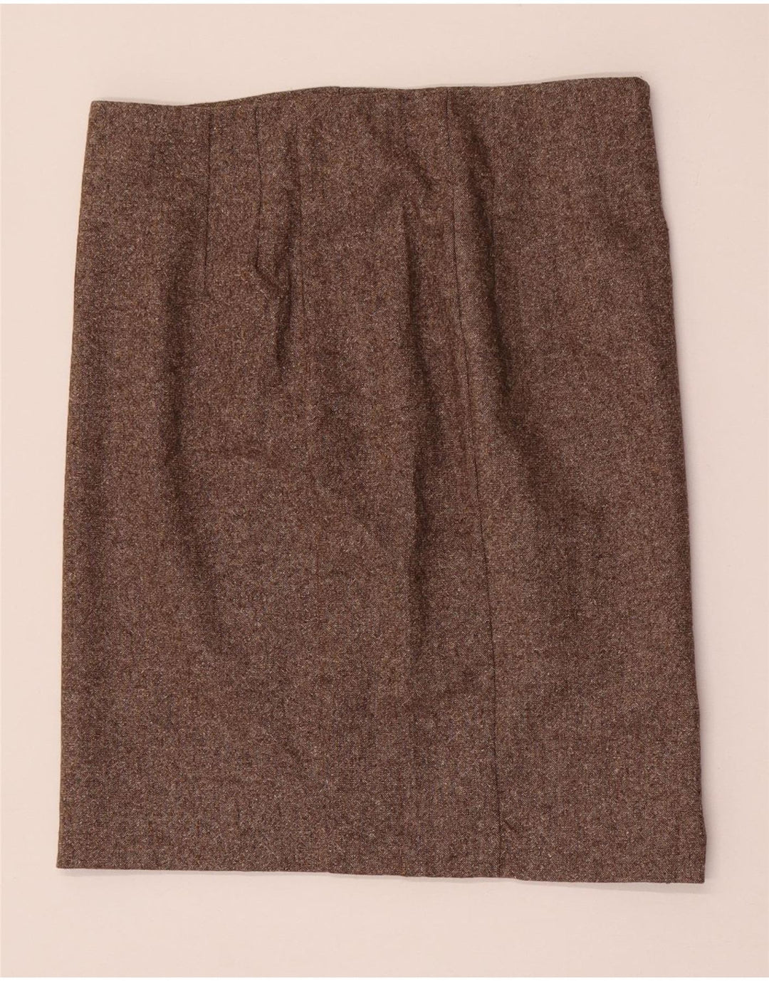 Γυναικεία Μίνι ίσια φούστα Benetton IT 42 Medium W28 Μάλλινη με καστανό χρώμα