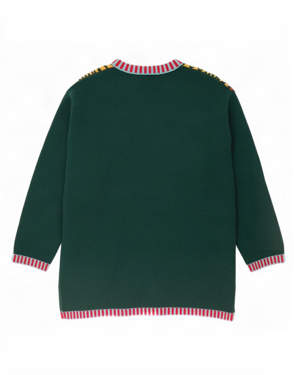 Benetton Womens Crew Neck Jumper Sweater UK 10 Small Multicoloured